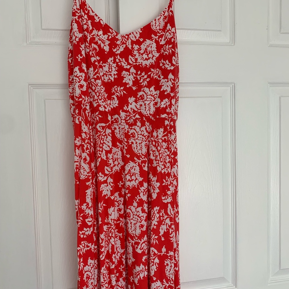 Gap red summer cotton dress size medium